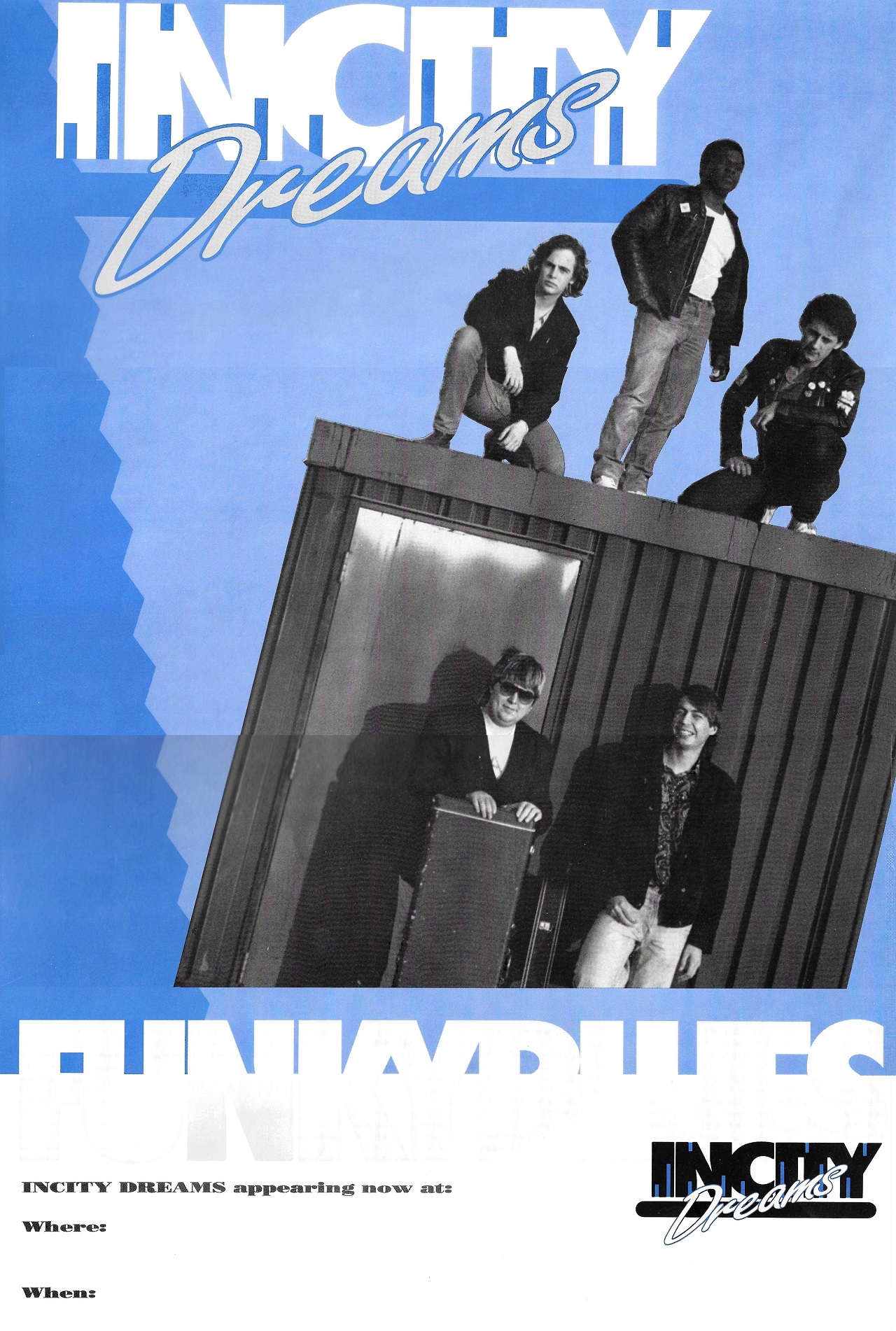 Promo poster for Incity dreams, 1991.